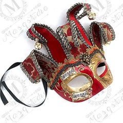 Mardi Gras Masquerade Jolly Jester Music Mask Pair Cosplay Prom Dance Birthday Party Wear or Deco