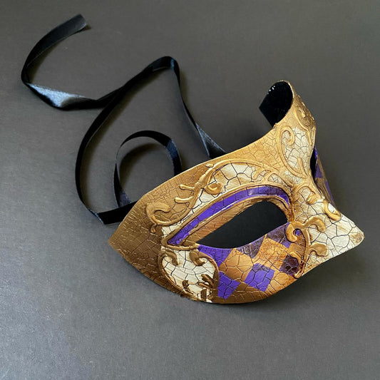 MasqStudio Mens Masquerade eye Mask Burlesque Dance Birthday Prom Party Black Tie Halloween Costume Dress Up