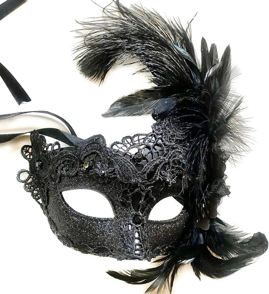 MasqStudio Brocade Lace Masquerade Ball Mask Burlesque Mardi Gras Birthday Prom Wedding Party