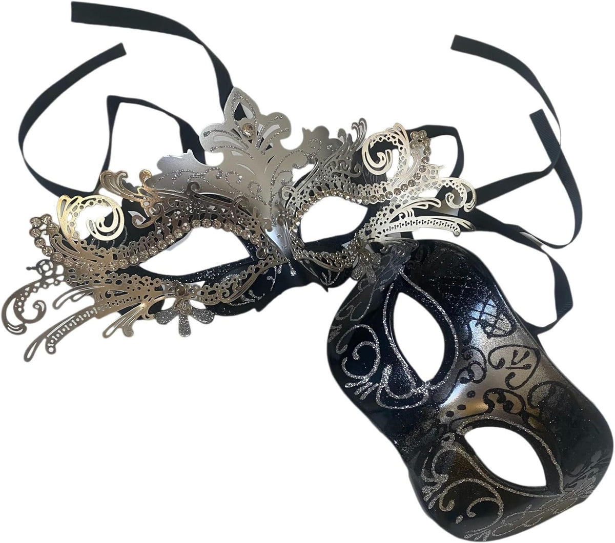 Masquerade Ball Mask Pair Dance Prom Burlesque Graduation Steampunk Birthday Anniversary Christmas New Year Party Wear