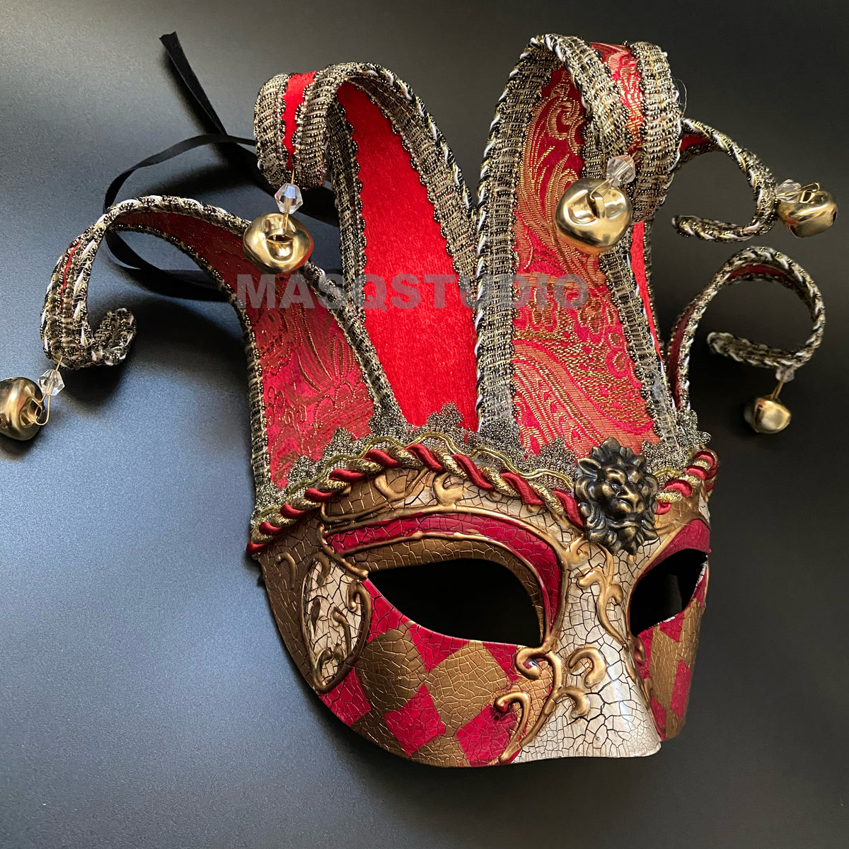 Mardi Gras Masquerade Jolly Jester Harlequins Mask Pair Cosplay Prom Dance Birthday Party Wear or Deco