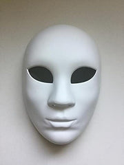 Blank White Unpainted MASQUERADE Full Face MASK Base Durable Quality Resin Halloween DIY Mask