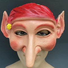 Mens Masquerade The Elf Mask Handpaint Half Eye Open mouth Mask Dress up Birthday Cosplay Christmas New Year Party Wear