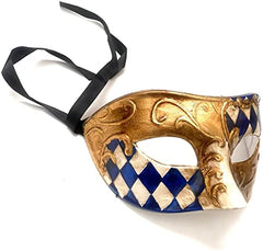 Mens Masquerade Mask Venetian Handmade Handpaint Eye Mask Dress up Birthday Cosplay Party Wear