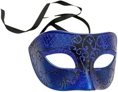 Mens Masquerade Mask Burlesque Dance Birthday Prom Party Black Tie Halloween Costume Dress Up