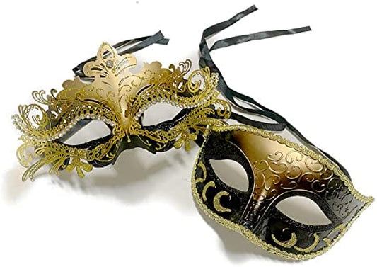 Couples Mens Masquerade Mask Laser cut eye mask Cosplay Mardi Gras Prom Dance Birthday Party Wear or Deco