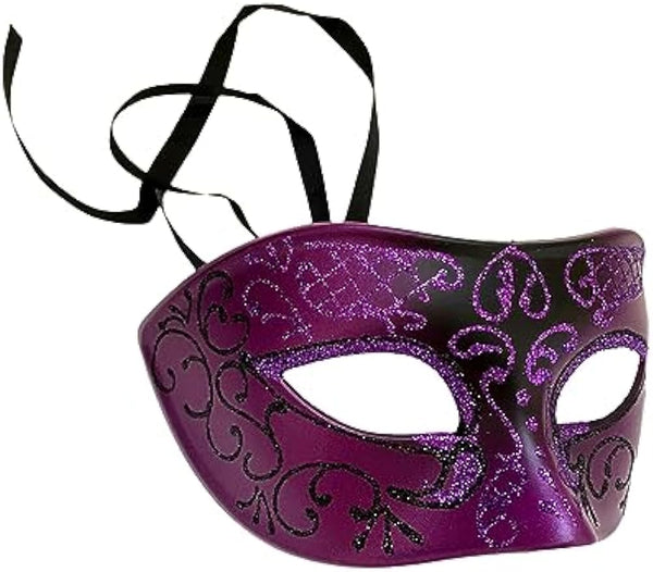 Mens Masquerade Mask Burlesque Dance Birthday Prom Party Black Tie Halloween Costume Dress Up