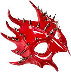 Red Black Demon Dress up Cosplay Party Masquerade Devil Mask Spiky Treeman Halloween mask