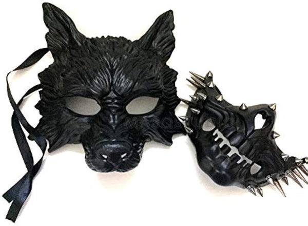 Creepy White Cat Mask Cosplay Angry Cat Mask Halloween Party Masks