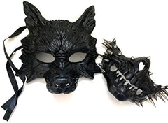 Black Wolf Man Mad Gas Jaw mask Cosplay Masquerade Mask Halloween Party