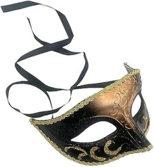 Mens Masquerade Mask Burlesque Dance Birthday Prom Party Black Tie Halloween Costume Dress Up