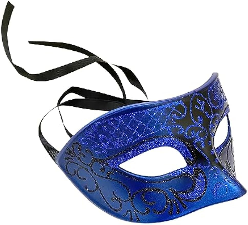 Mens Masquerade Mask Burlesque Dance Birthday Prom Party Black Tie Halloween Costume Dress Up