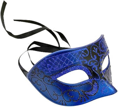 Mens Masquerade Mask Burlesque Dance Birthday Prom Party Black Tie Halloween Costume Dress Up
