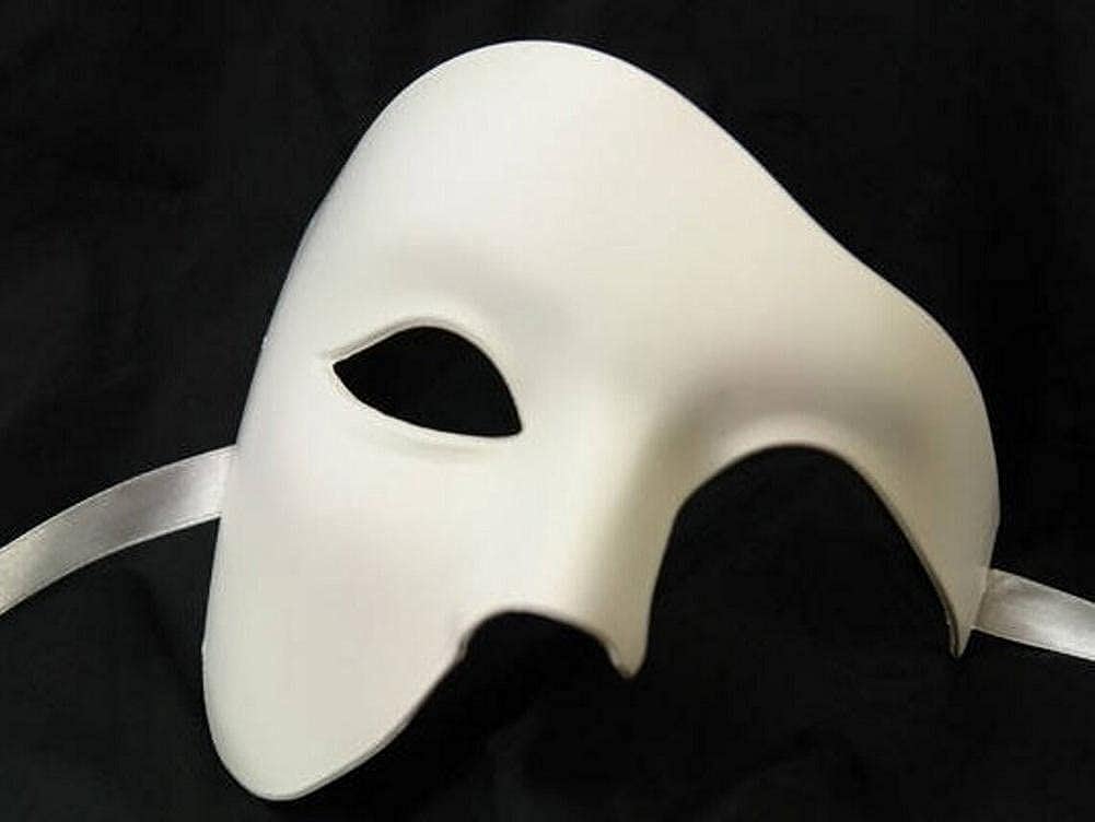 Blank White Unpainted MASQUERADE Phantom MASK Base Durable Quality Resin Halloween DIY Mask