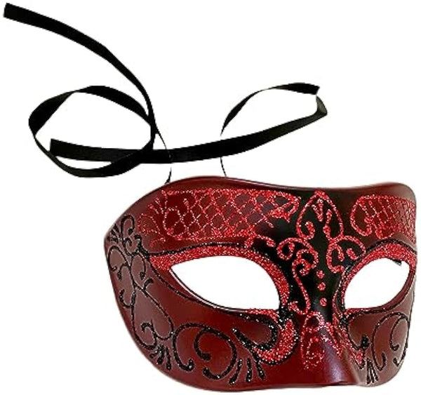Mens Masquerade Mask Burlesque Dance Birthday Prom Party Black Tie Halloween Costume Dress Up