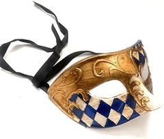 Mens Masquerade Mask Venetian Handmade Handpaint Eye Mask Dress up Birthday Cosplay Party Wear