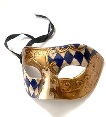 Mens Masquerade Mask Venetian Handmade Handpaint Eye Mask Dress up Birthday Cosplay Party Wear