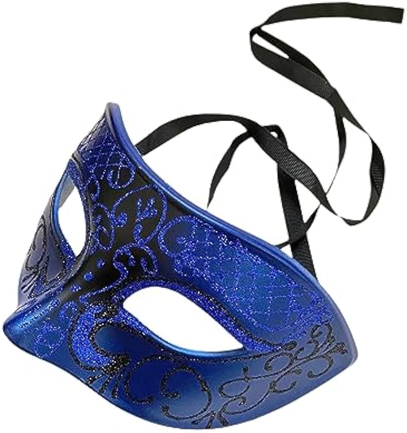 Mens Masquerade Mask Burlesque Dance Birthday Prom Party Black Tie Halloween Costume Dress Up