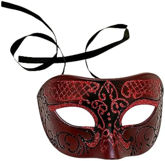 Mens Masquerade Mask Burlesque Dance Birthday Prom Party Black Tie Halloween Costume Dress Up