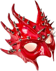 Red Black Demon Dress up Cosplay Party Masquerade Devil Mask Spiky Treeman Halloween mask