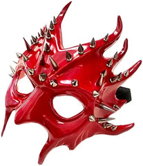 Red Black Demon Dress up Cosplay Party Masquerade Devil Mask Spiky Treeman Halloween mask