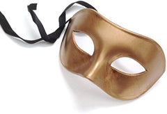 Gold Mens Masquerade Ball Mask for Buresque Dance Prom Wedding Birthday Party