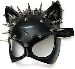 Black Cat Woman Masquerade Mask Spiky Gas Jaw Mask Halloween Party