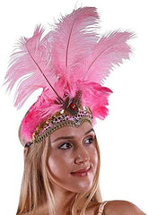 MASQSTUDIO Show Girl Carnival Festival Masquerade Party Headpiece Ostrich Feather Headband Headdress