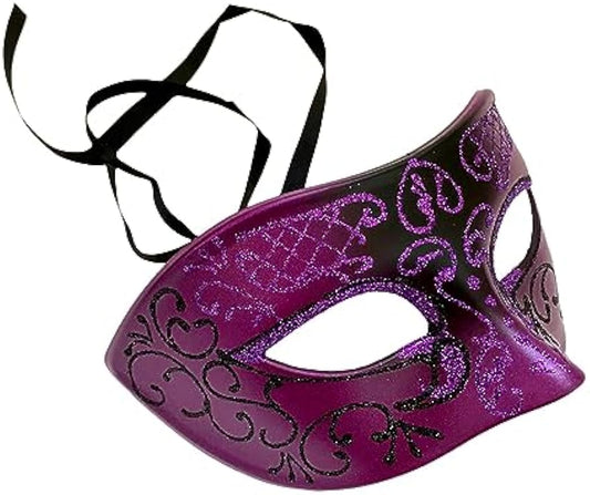 Mens Masquerade Mask Burlesque Dance Birthday Prom Party Black Tie Halloween Costume Dress Up