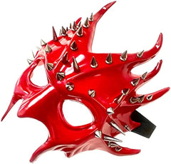 Red Black Demon Dress up Cosplay Party Masquerade Devil Mask Spiky Treeman Halloween mask