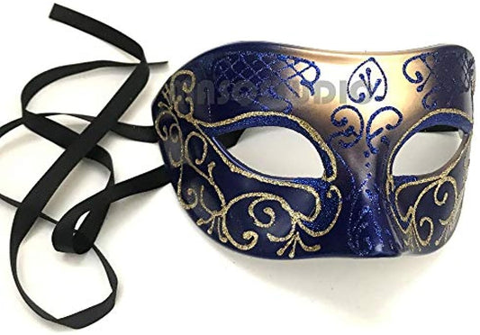 Mens Masquerade Ball Mask Cosplay Mardi Gras Prom Dance Birthday Bachelor Party