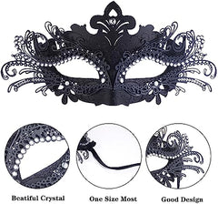 Couple Masquerade Mask for Women Venetian Halloween Half Mask Mardi Gras Mask for Men and Women