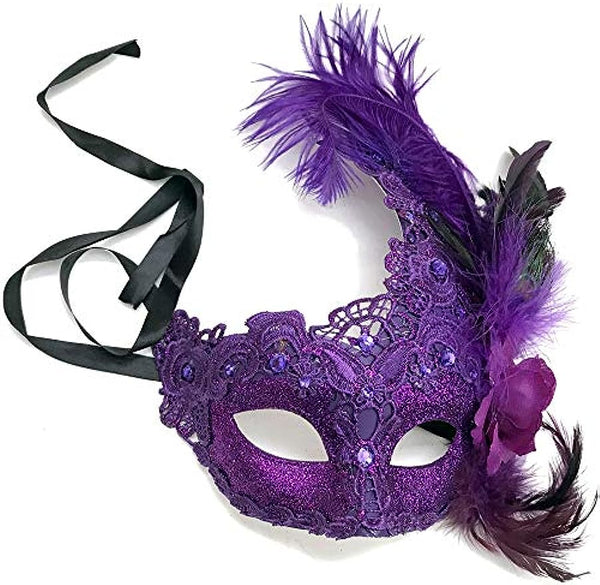 Brocade Lace Masquerade Ball Mask Burlesque Mardi Gras Birthday Prom Wedding Party