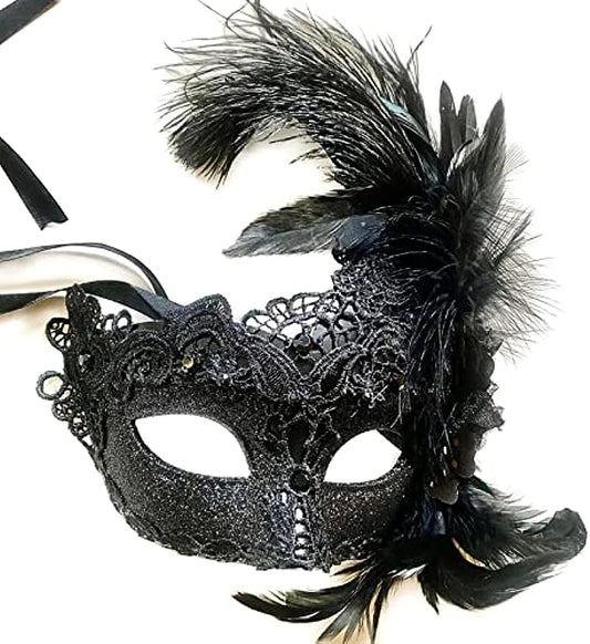 Brocade Lace Masquerade Ball Mask for Burlesque Mardi Gras Birthday Prom Wedding Party