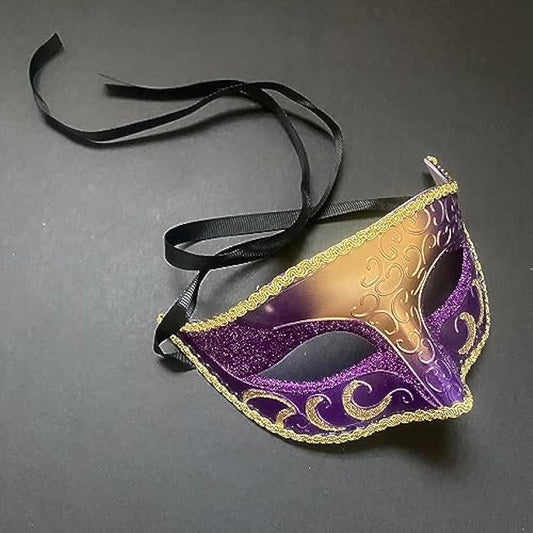 Mens Masquerade Mask Burlesque Dance Birthday Prom Party Black Tie Halloween Costume Dress Up