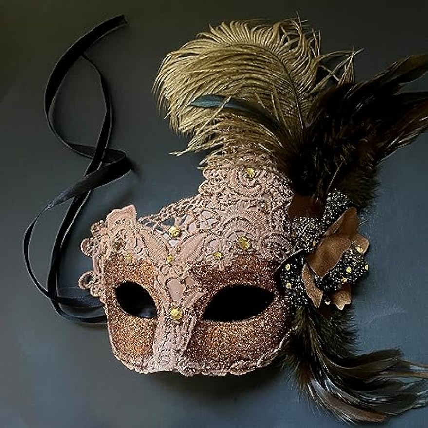 Brocade Lace Masquerade Ball Mask Burlesque for Mardi Gras Birthday Prom Wedding Party