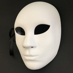 Blank White Unpainted MASQUERADE Full Face MASK Base Durable Quality Resin Halloween DIY Mask