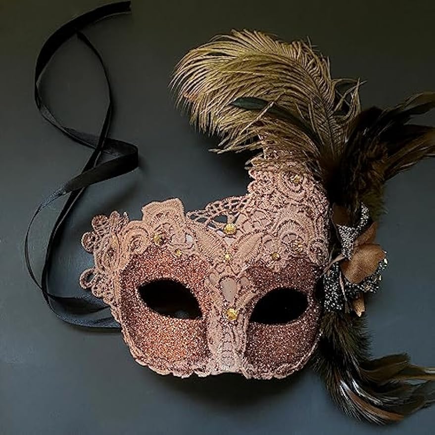 Brocade Lace Masquerade Ball Mask Burlesque for Mardi Gras Birthday Prom Wedding Party