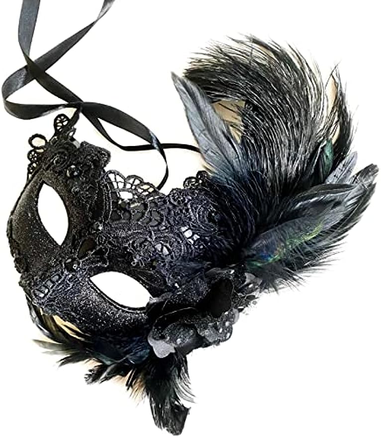 Brocade Lace Masquerade Ball Mask for Burlesque Mardi Gras Birthday Prom Wedding Party