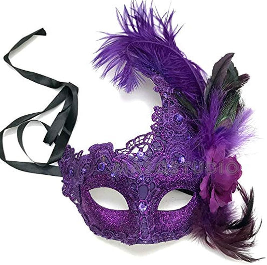 Masquerade Ball Mask Brocade Lace Burlesque Mardi Gras Birthday Prom Wedding Party