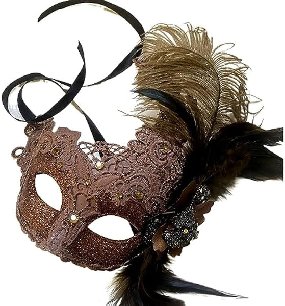 Brocade Lace Masquerade Ball Mask Burlesque Mardi Gras Birthday Prom Wedding Party