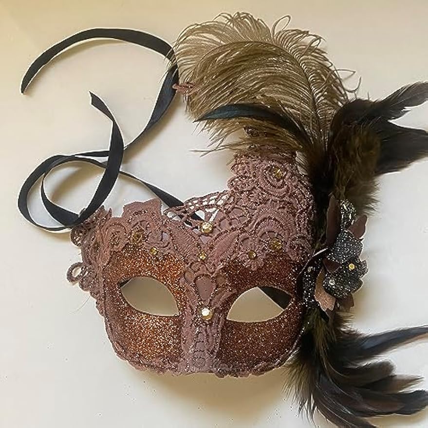 Brocade Lace Masquerade Ball Mask Burlesque for Mardi Gras Birthday Prom Wedding Party