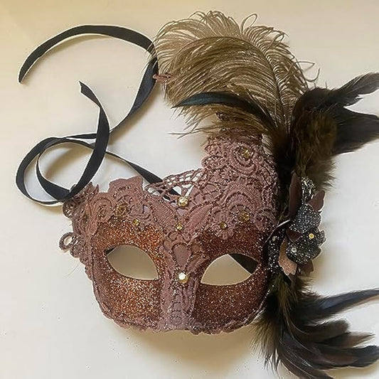 Brocade Lace Masquerade Ball Mask Burlesque for Mardi Gras Birthday Prom Wedding Party