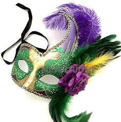 Mardi Gras Masquerade Jolly Jester Mask Pair Cosplay Prom Dance Birthday Party Wear or Deco
