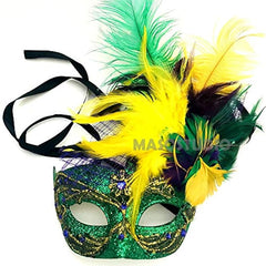 Mardi Gras Women and Mens Masquerade Ball Mask Pair Carnival Parade Event Party Wear