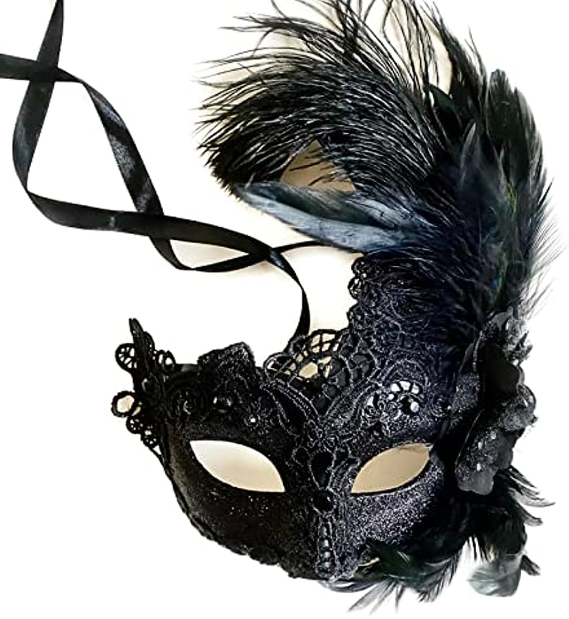 Brocade Lace Masquerade Ball Mask for Burlesque Mardi Gras Birthday Prom Wedding Party