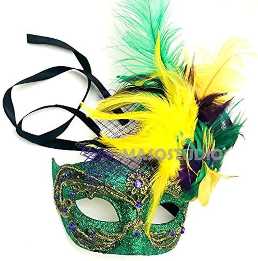 Mardi Gras Masquerade Ball Lace Mask Pair Carnival Parade Event Party Wear