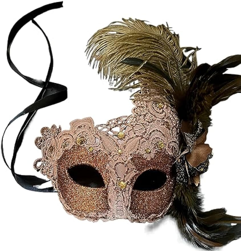Brocade Lace Masquerade Ball Mask Burlesque for Mardi Gras Birthday Prom Wedding Party