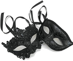 Brocade Lace Masquerade Ball Mask Pair Burlesque Mardi Gras Birthday Prom Wedding Party