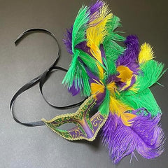 Masquerade Feather Mask Show Girl Mardi Gras Carnival Costume Cosplay dress up Party Wear